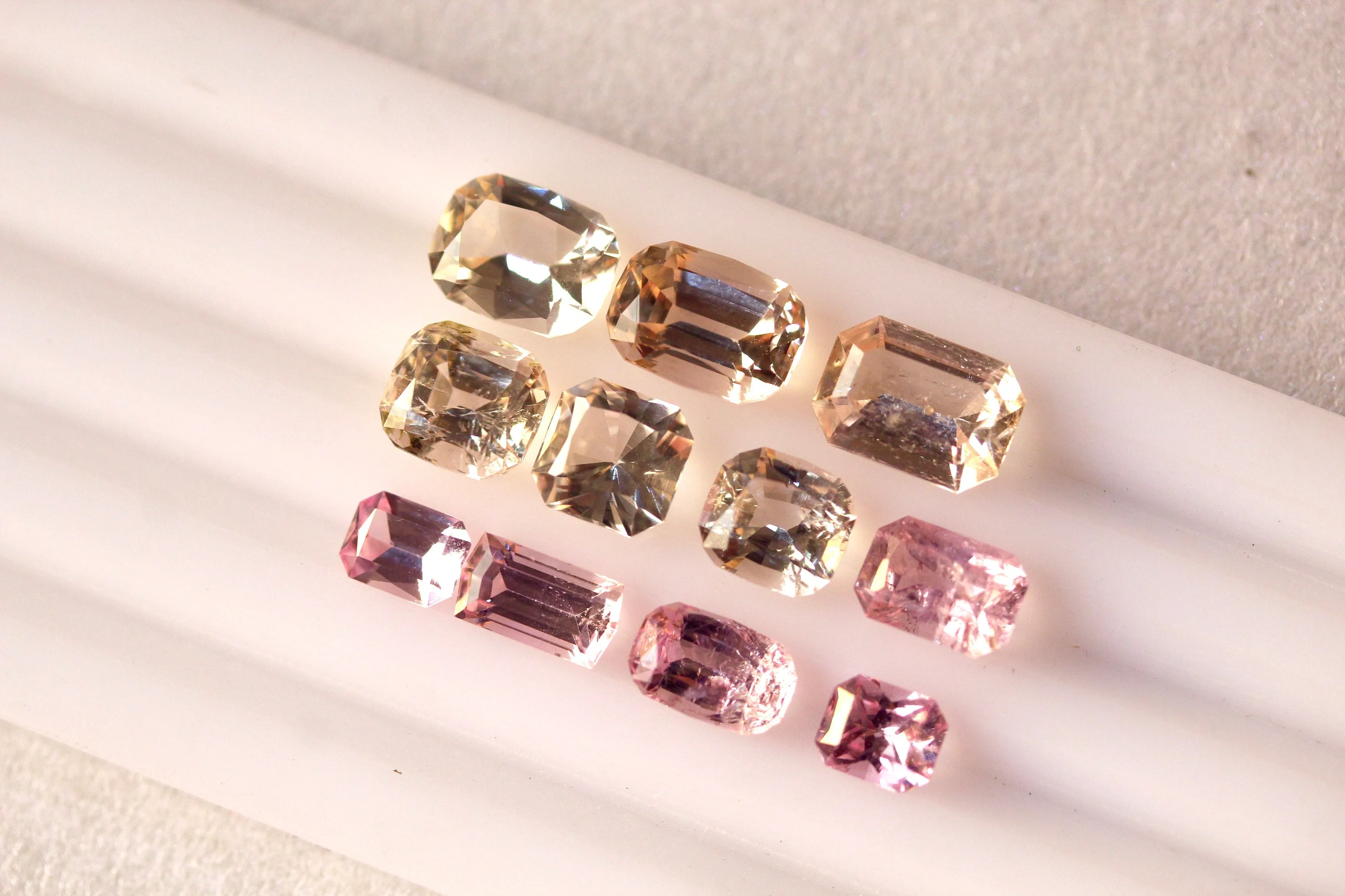 13.67 carats Cushion Emerald Cut Rare Katlang Pink Golden Topaz Deal |  imperial Topaz