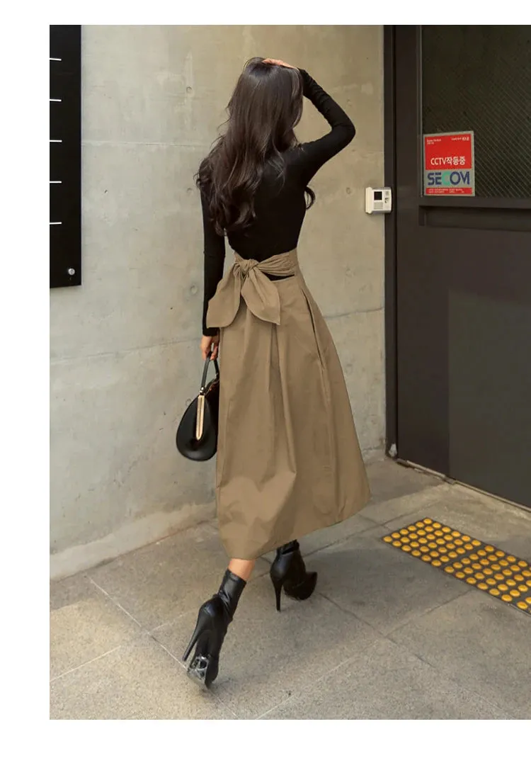 2025 Women's Korean Fashion High Waist Skirt