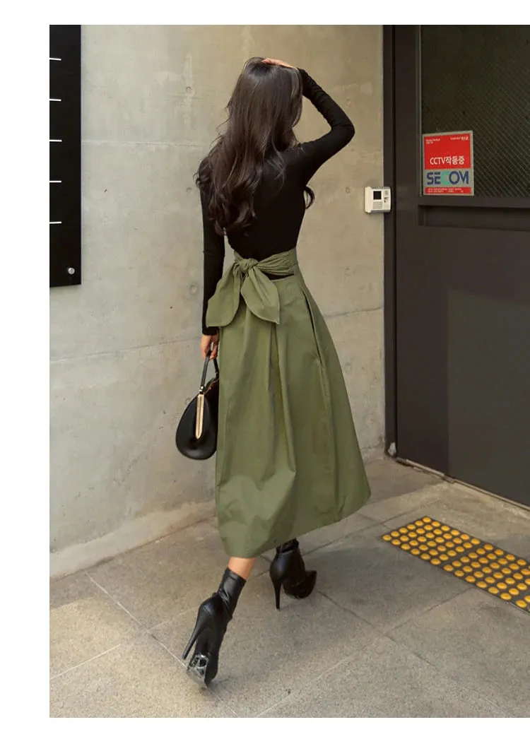2025 Women's Korean Fashion High Waist Skirt