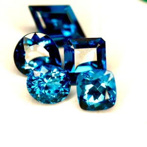 25 Carats Natural London Blue Topaz Deal - Oval, Cushion