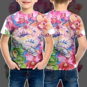 3D Ball Python Shirts and Shorts Kid Tshirt Ver1 QT205268