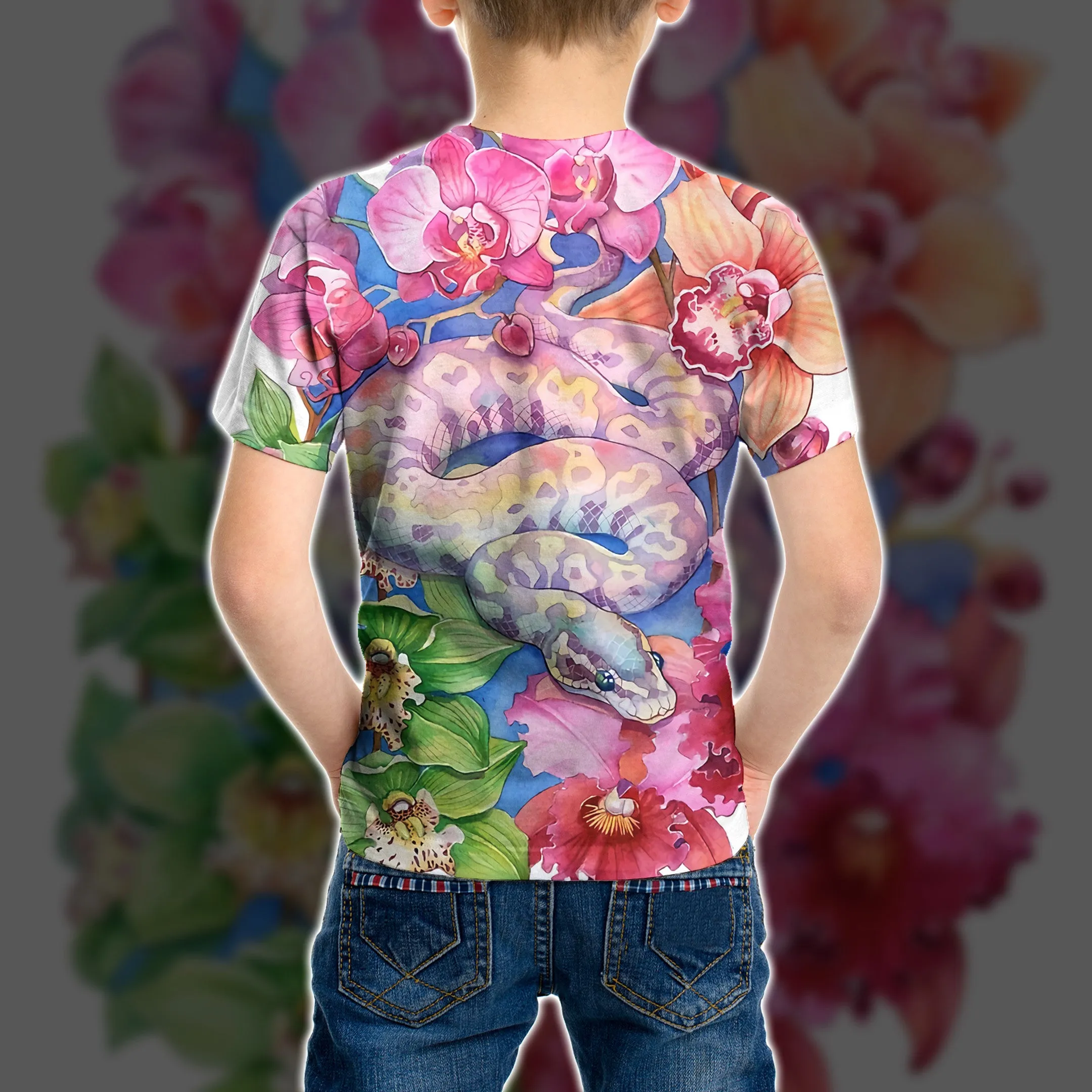 3D Ball Python Shirts and Shorts Kid Tshirt Ver1 QT205268