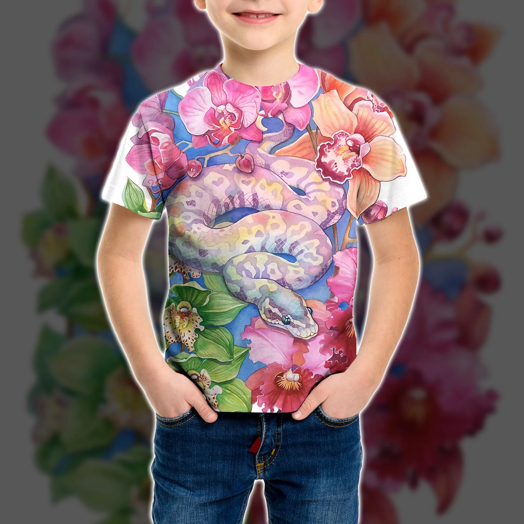 3D Ball Python Shirts and Shorts Kid Tshirt Ver1 QT205268