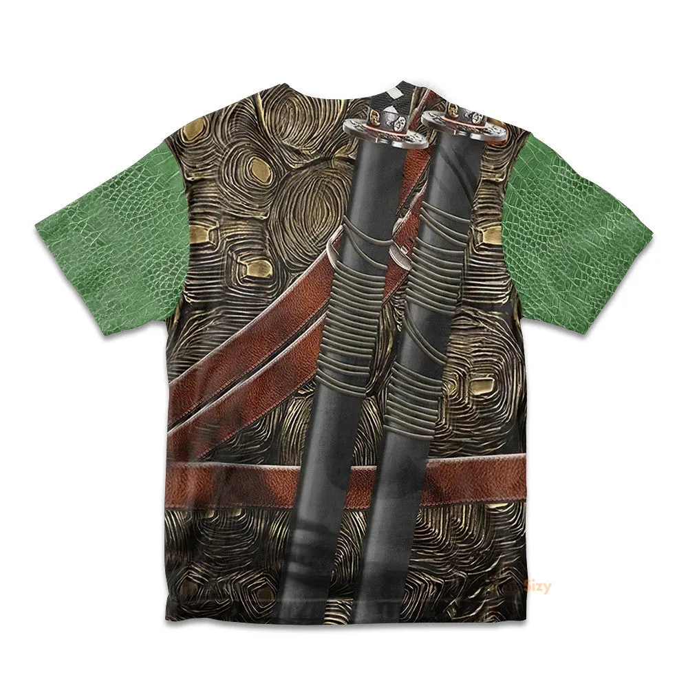 3D Leonardo TMNT Leo Custom Cosplay Costume Kid Tshirt QT208189Hg