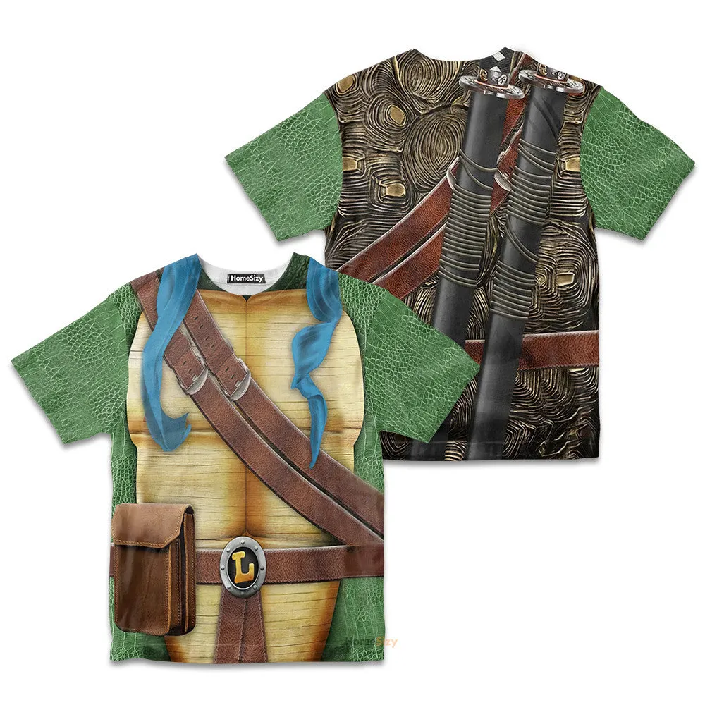 3D Leonardo TMNT Leo Custom Cosplay Costume Kid Tshirt QT208189Hg