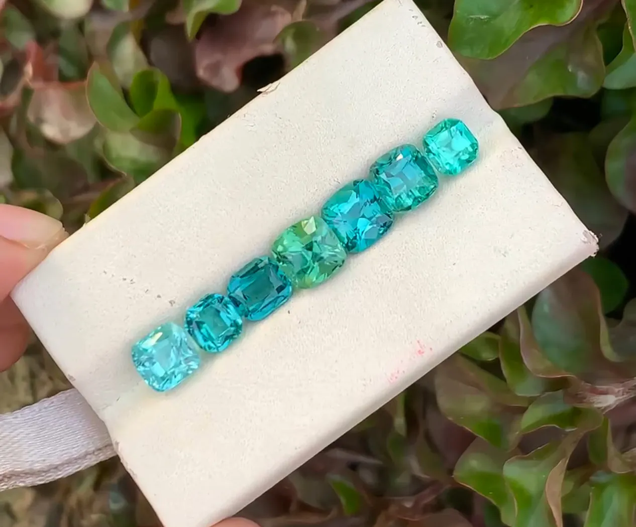 8.8 carats Cushion Rare Neon Blue Tourmaline | Paraiba Like Tourmaline