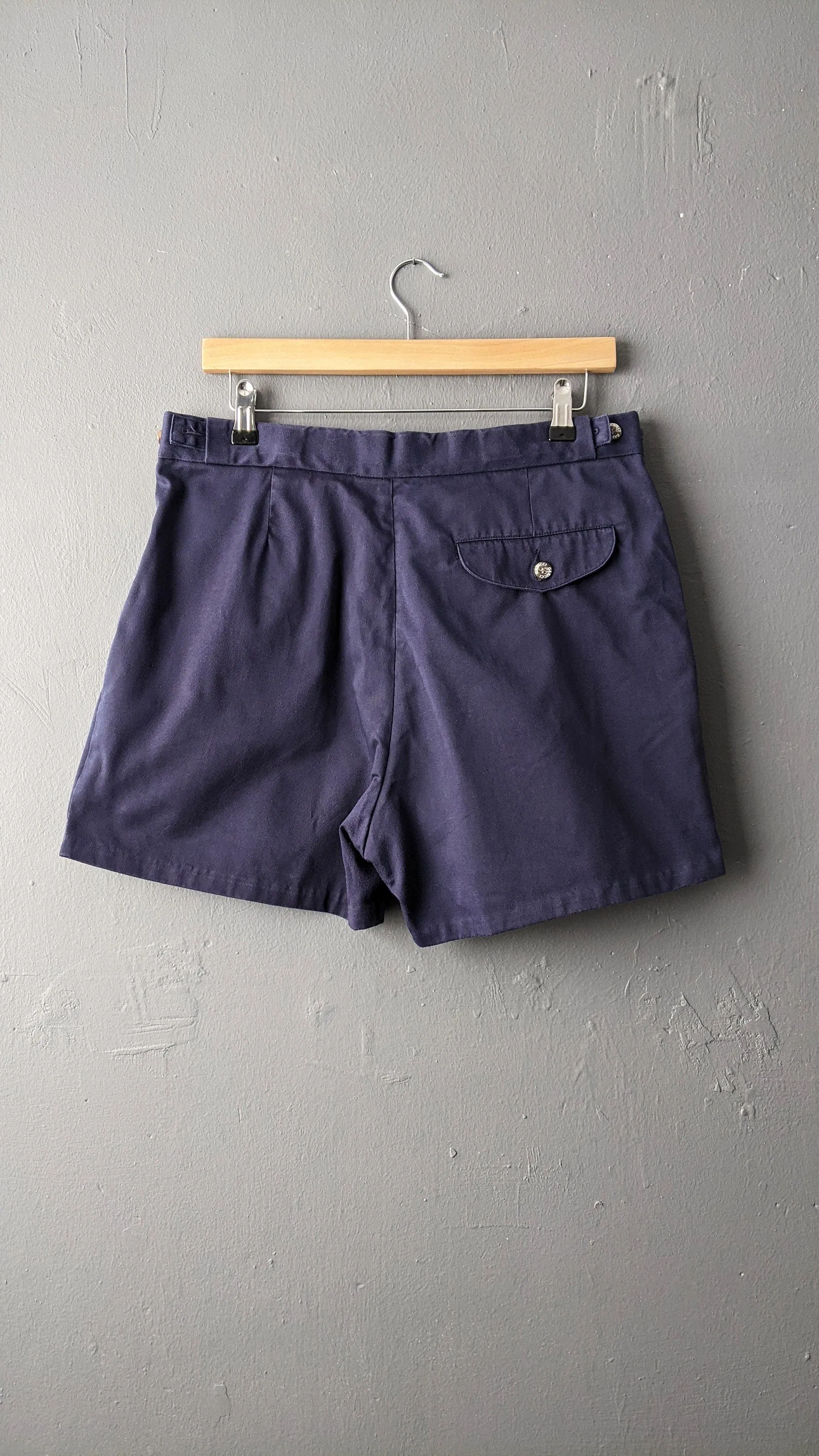90s Mens Tennis Shorts, Navy Blue Gabicci Menswear, Size Small 32 34 Waist