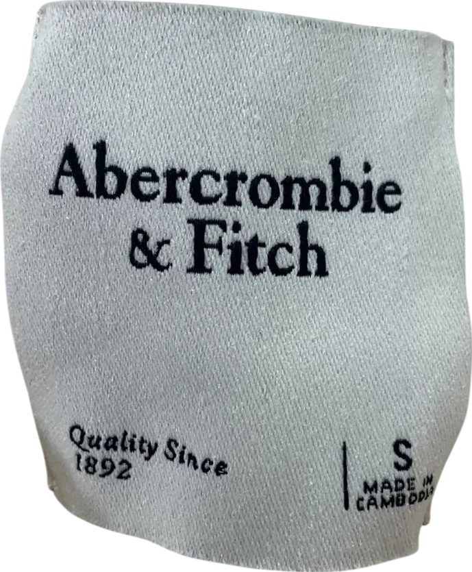 Abercrombie & Fitch Cream Easy V-neck Cable Sweater UK S