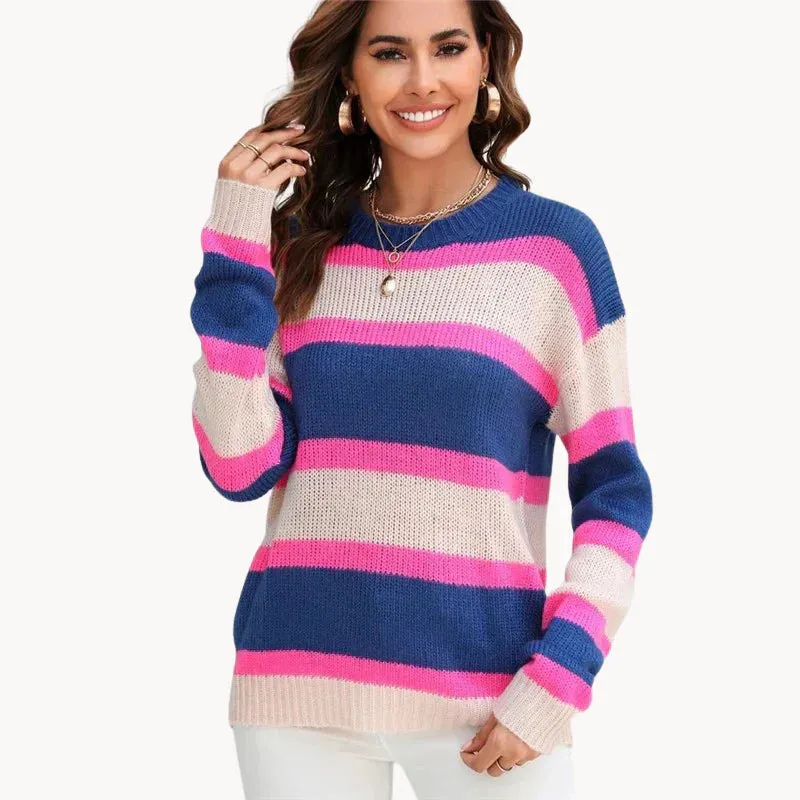 Abigail - vibrant striped comfort women's jumper