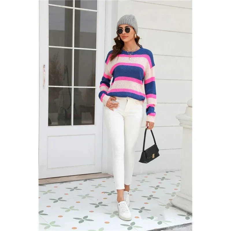 Abigail - vibrant striped comfort women's jumper
