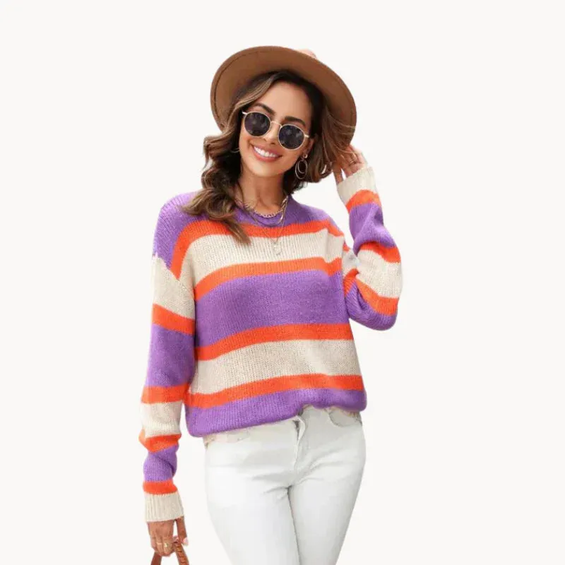 Abigail - vibrant striped comfort women's jumper