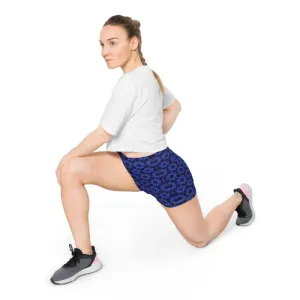 Abstract Star Pattern Blue Shorts for Cool Comfort