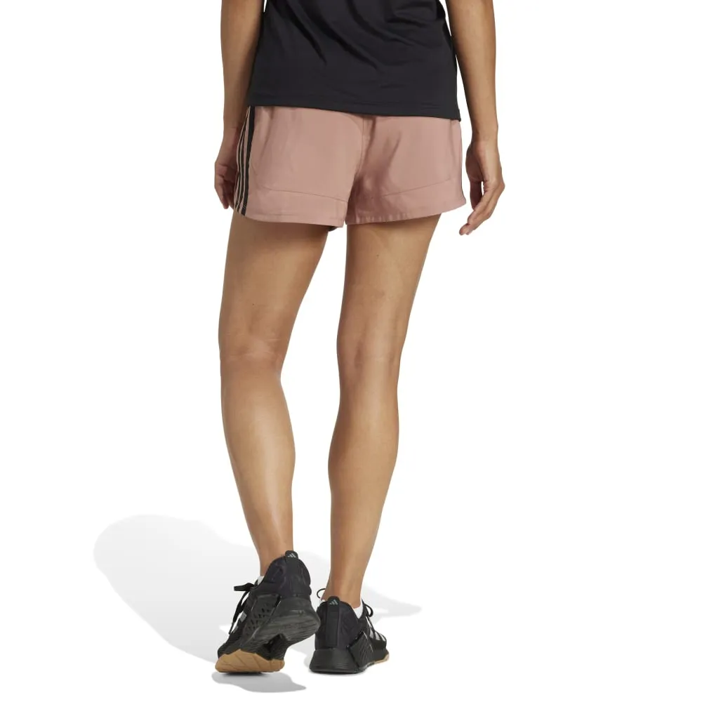 Adidas Womens Pacer Training 3-Stripes High-Rise Shorts