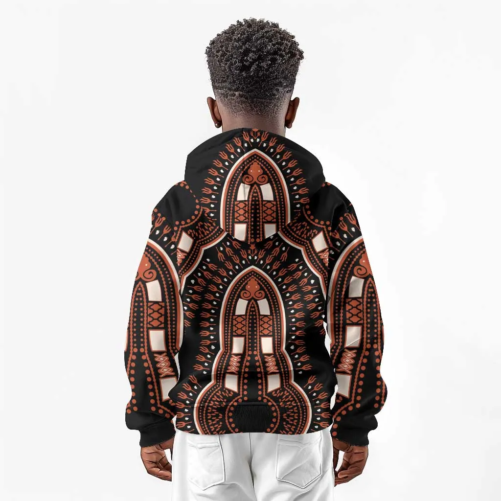 African Dashiki Kid Hoodie Afro Vintage Pattern LT01