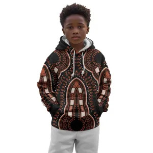 African Dashiki Kid Hoodie Afro Vintage Pattern LT01