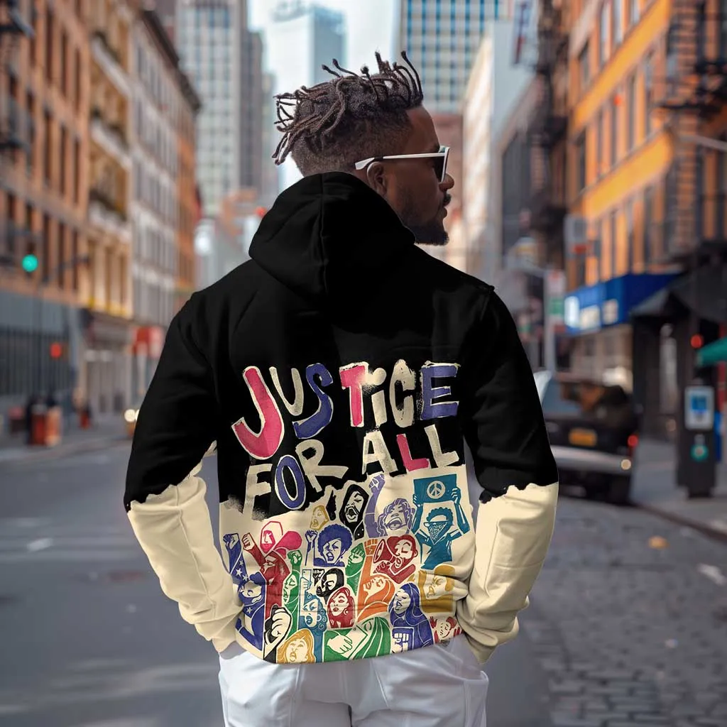 African Stand Firm Zip Hoodie Justice For All DT03