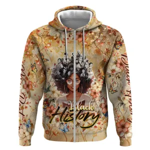 African Women Black History Zip Hoodie Civil Rights Leaders My Roots DT02
