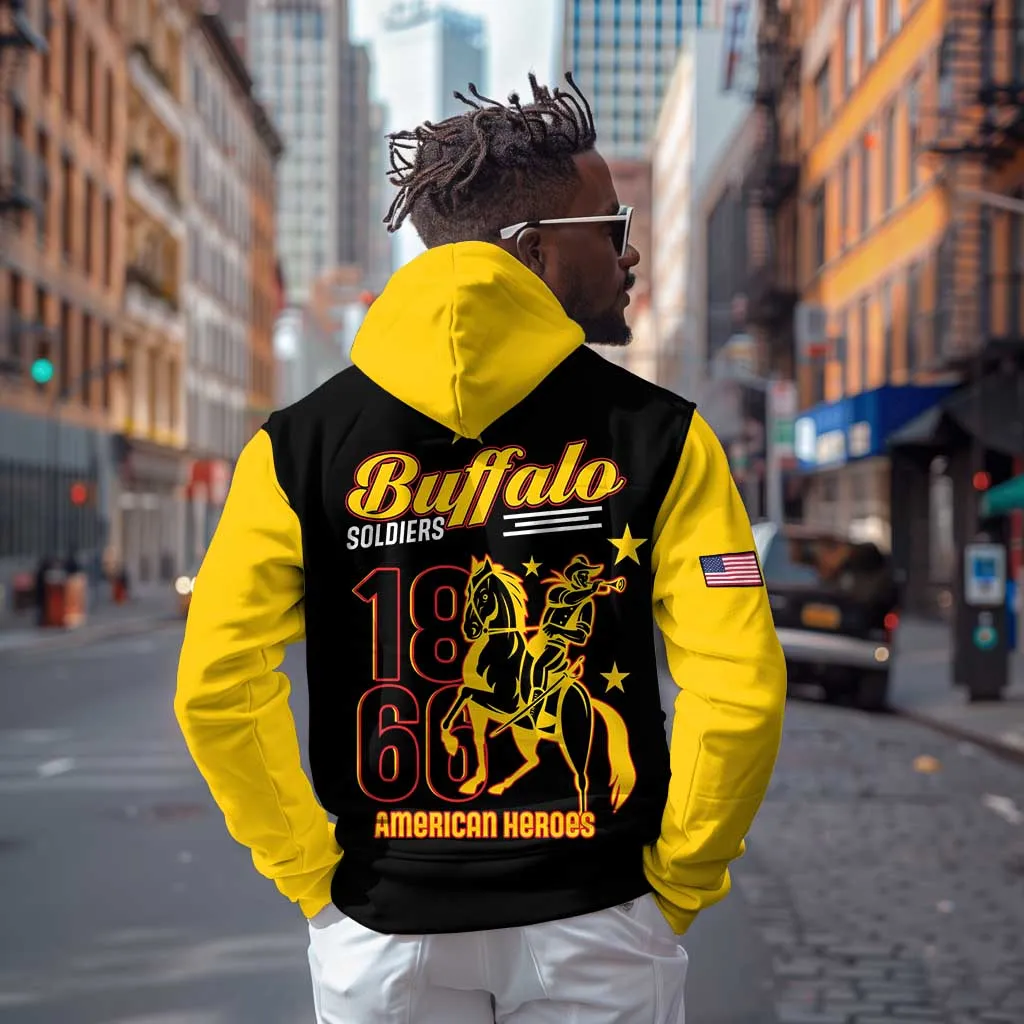 Afro-Americans Buffalo Soldiers Zip Hoodie 9th and 10th Cavalry Regiment LT15