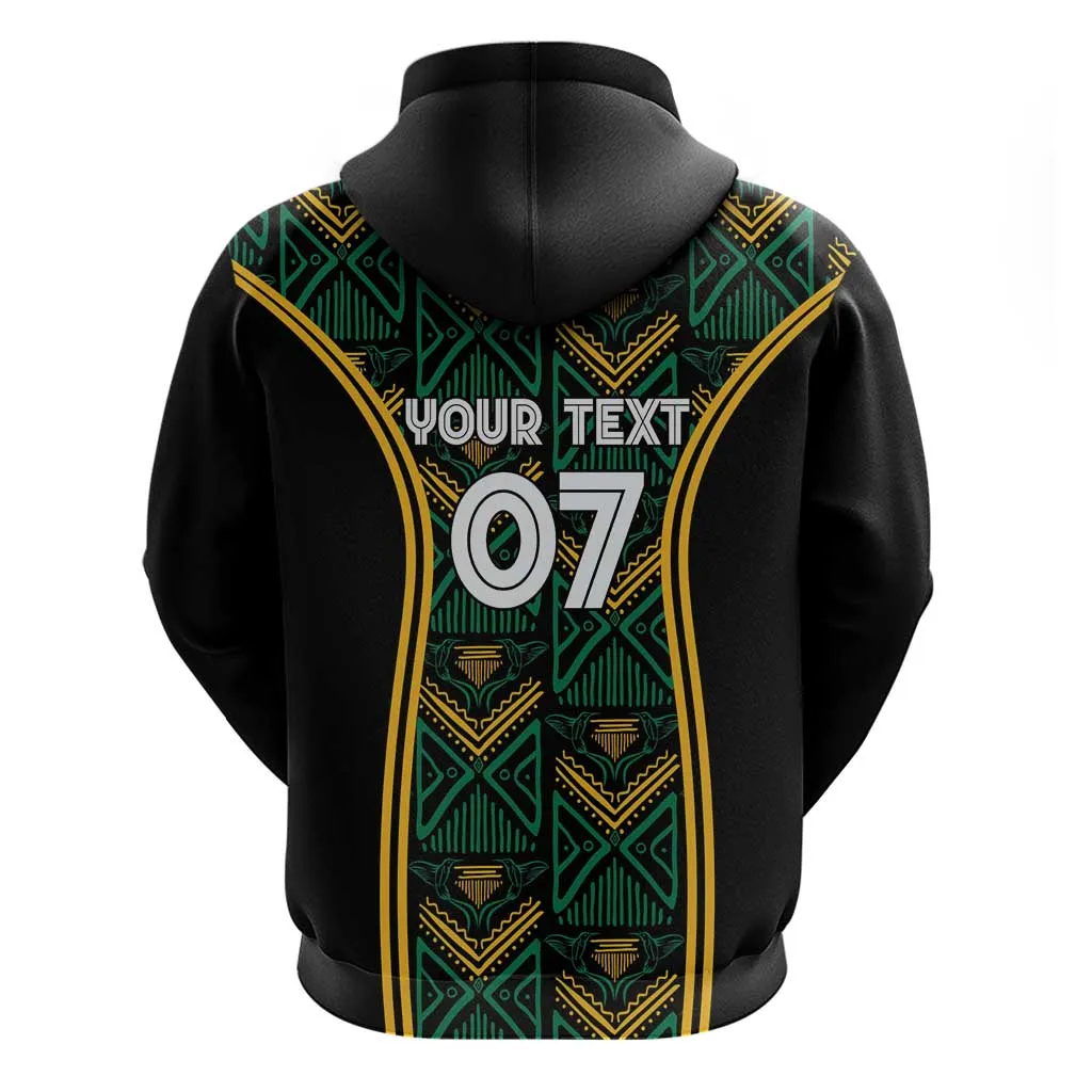Afro-Jamaica Custom Zip Hoodie Reggae Boyz Ethnic Motifs LT7