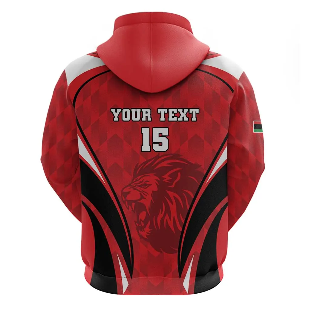 Afro Libya Football Custom Zip Hoodie Barbary Lion - Sporty Style LT15
