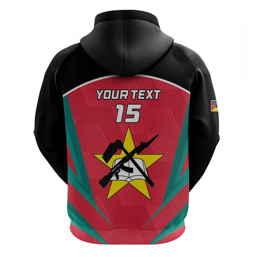 Afro Mozambique Football Custom Zip Hoodie Go Os Mambas LT15