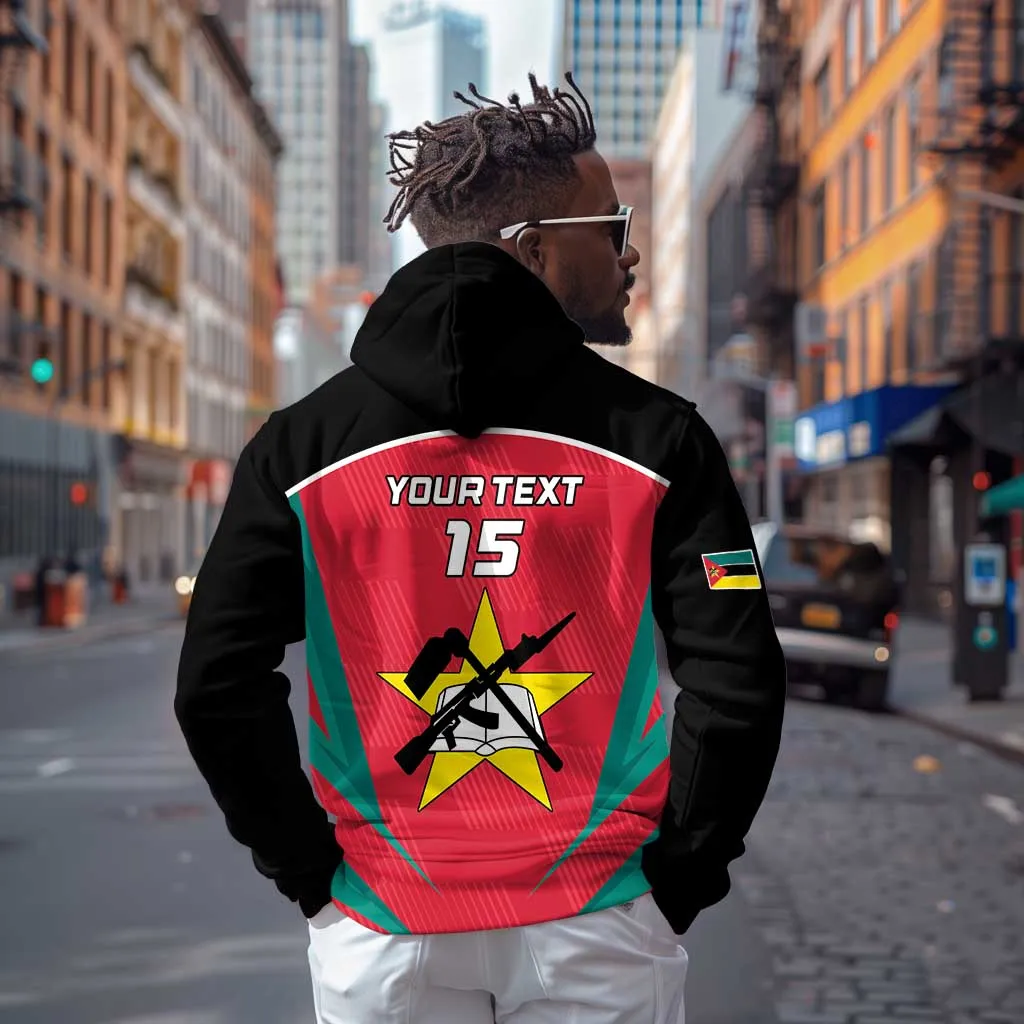 Afro Mozambique Football Custom Zip Hoodie Go Os Mambas LT15