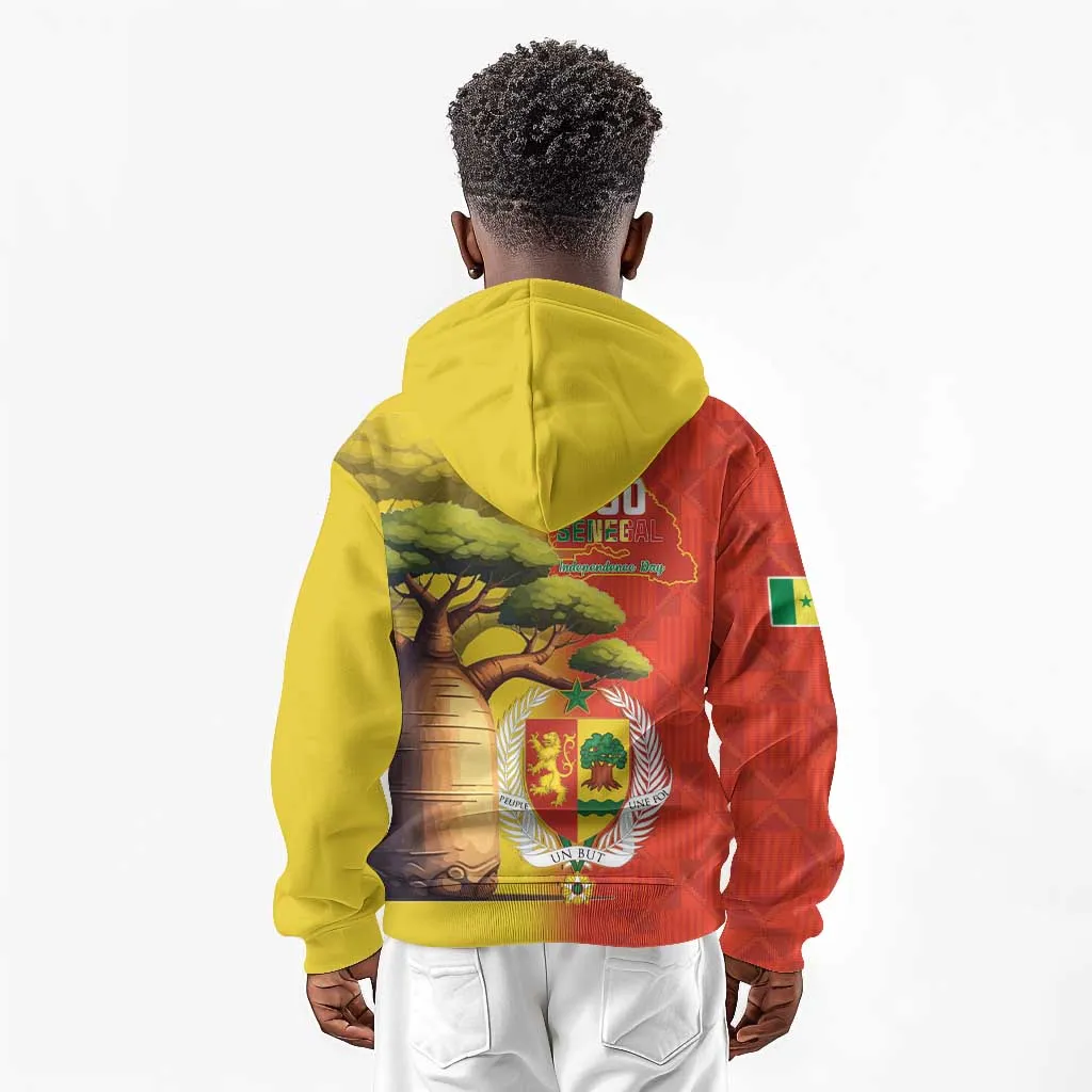 Afro Senegal Independence Day Kid Hoodie 65th Anniversary - Kente Pattern LT15