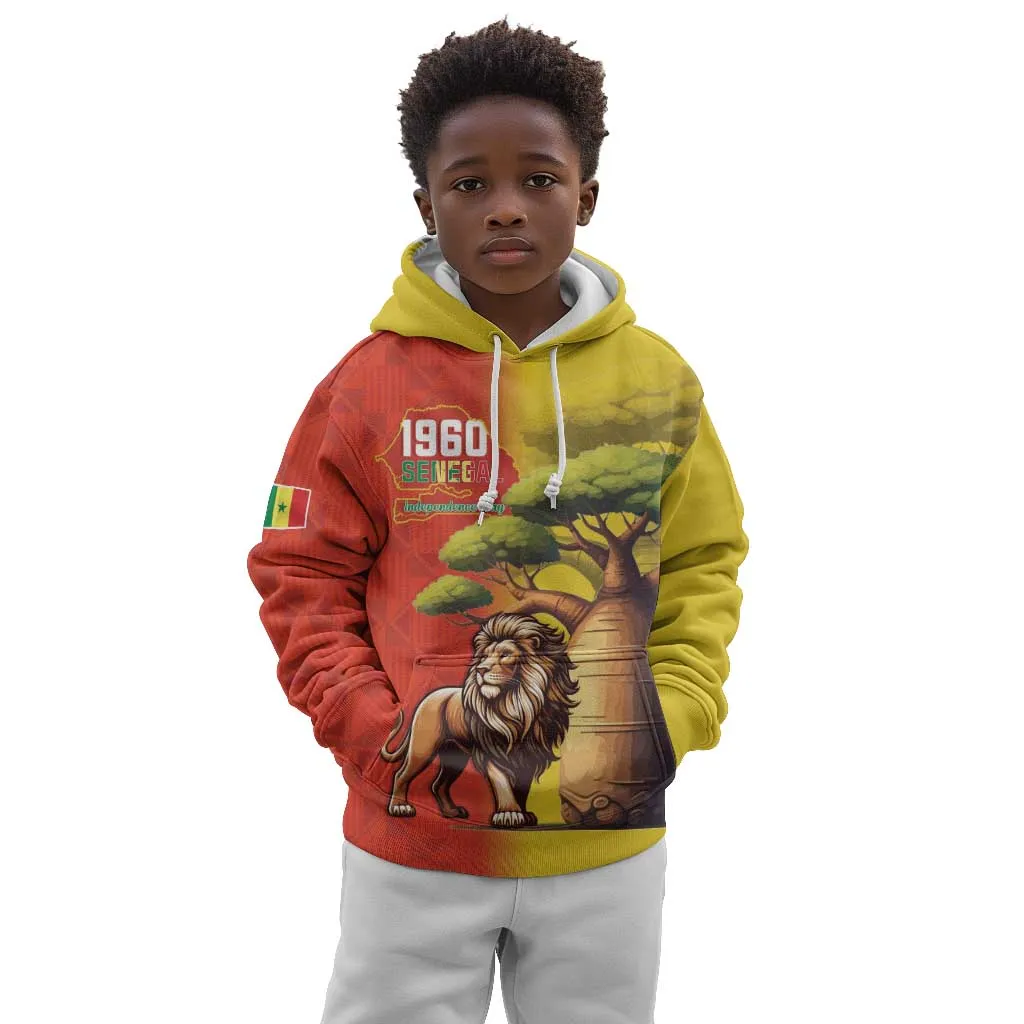 Afro Senegal Independence Day Kid Hoodie 65th Anniversary - Kente Pattern LT15