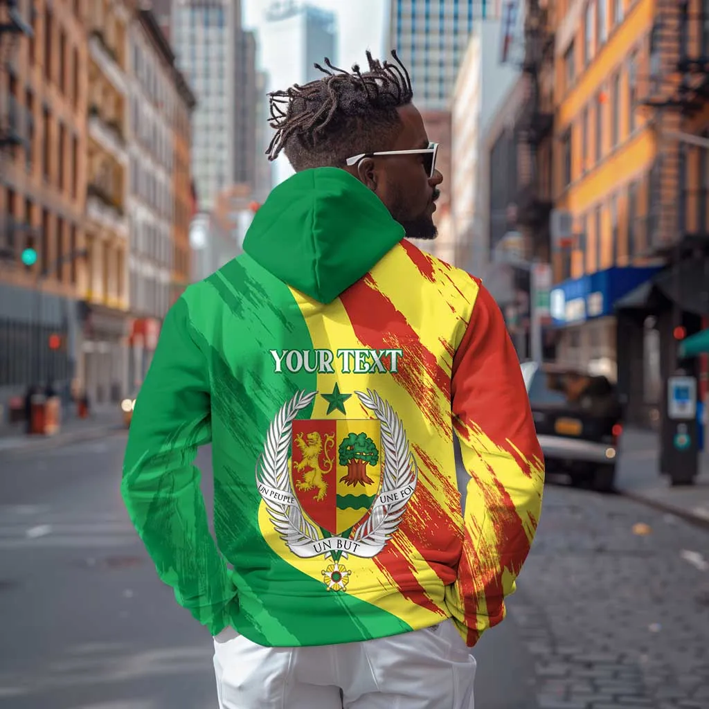Afro Senegal Independence Day Zip Hoodie Coat Of Arms Grunge Style LT14
