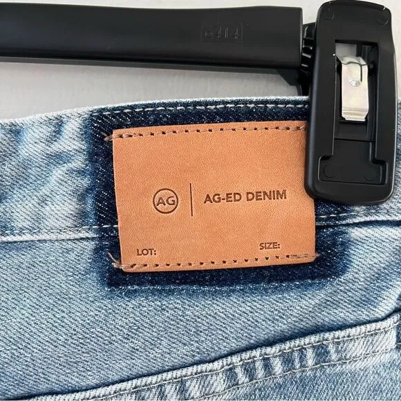 AG® Adriano Goldshmied Alexxis Jean Shorts in 23 Years Facade Patched, 32, NWT