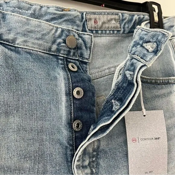 AG® Adriano Goldshmied Alexxis Jean Shorts in 23 Years Facade Patched, 32, NWT