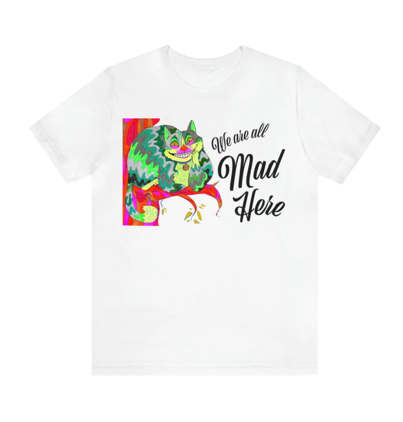 Alice in Wonderland Unisex Jersey Short Sleeve Tee - Designed by Sadie Rothenberg (Kelly Green or White)