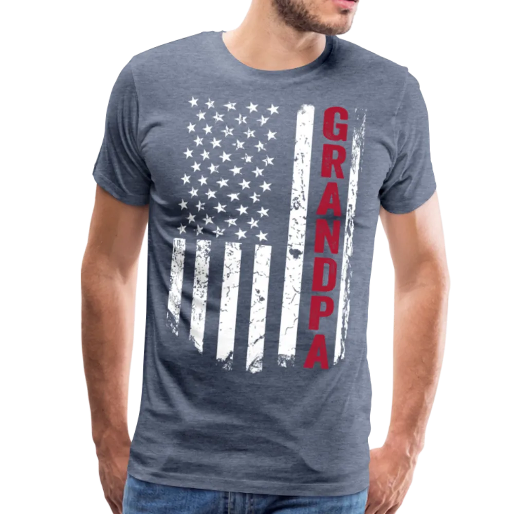 American Flag Grandpa Men's Premium T-Shirt (CK1930)