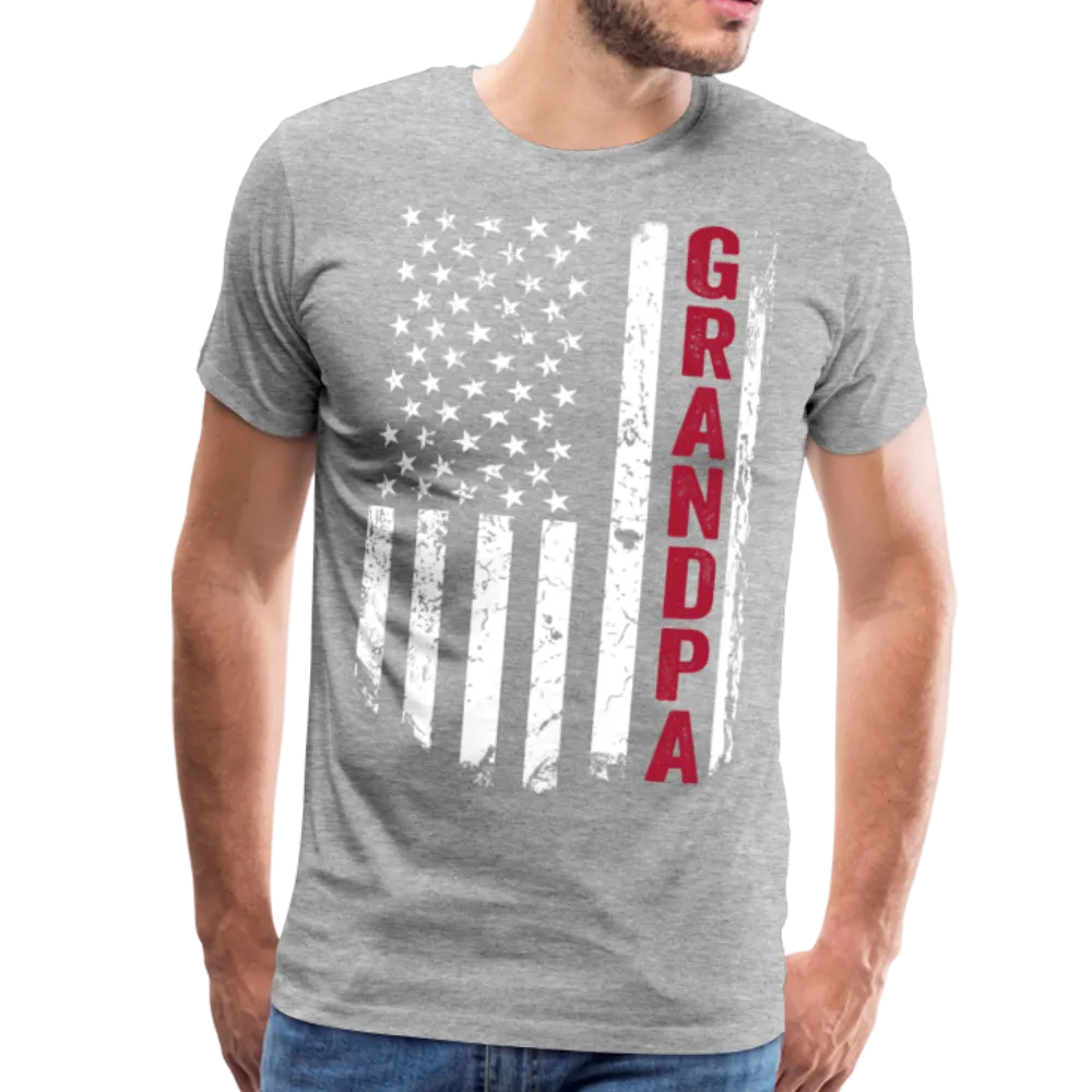 American Flag Grandpa Men's Premium T-Shirt (CK1930)