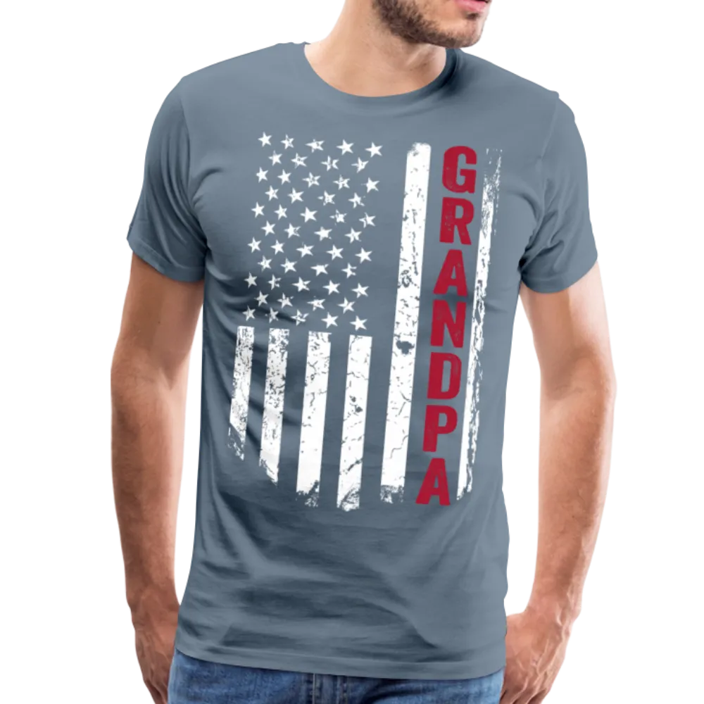 American Flag Grandpa Men's Premium T-Shirt (CK1930)