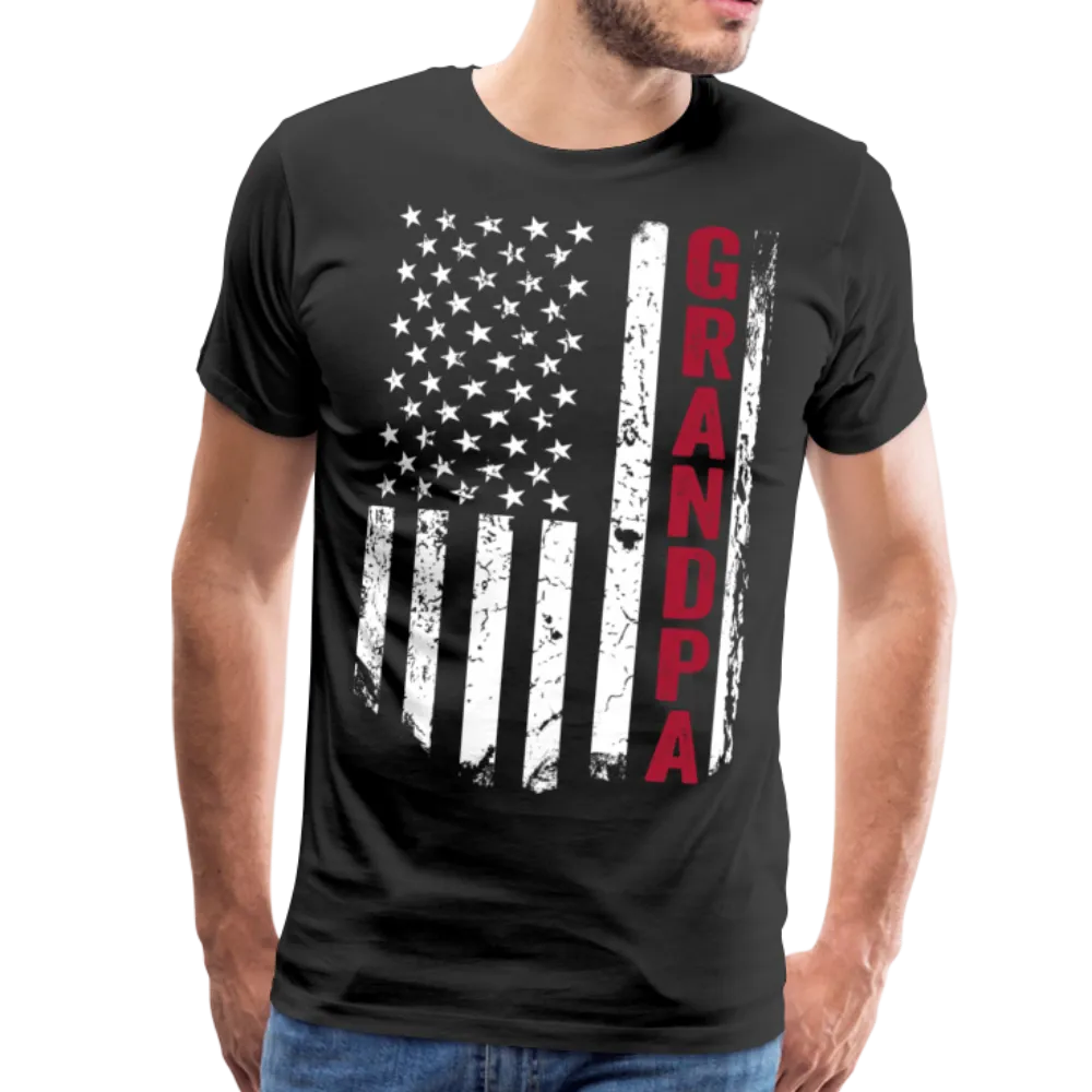 American Flag Grandpa Men's Premium T-Shirt (CK1930)