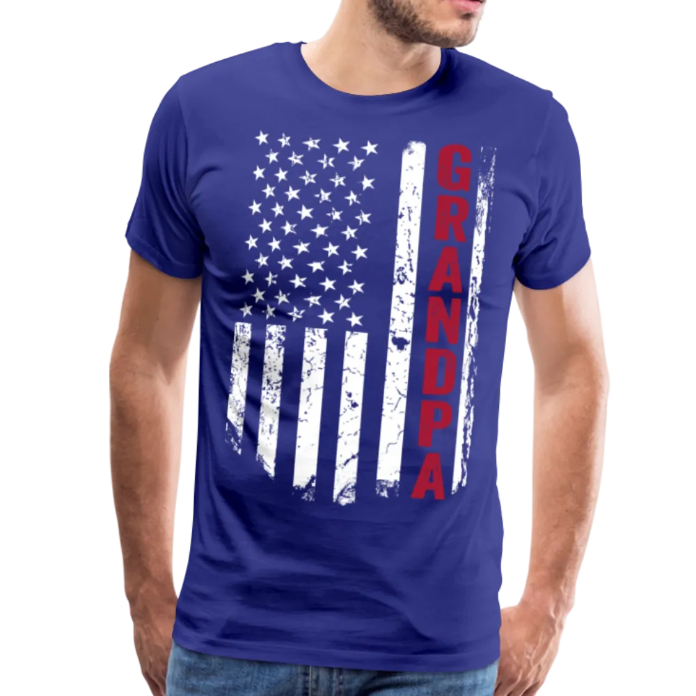 American Flag Grandpa Men's Premium T-Shirt (CK1930)