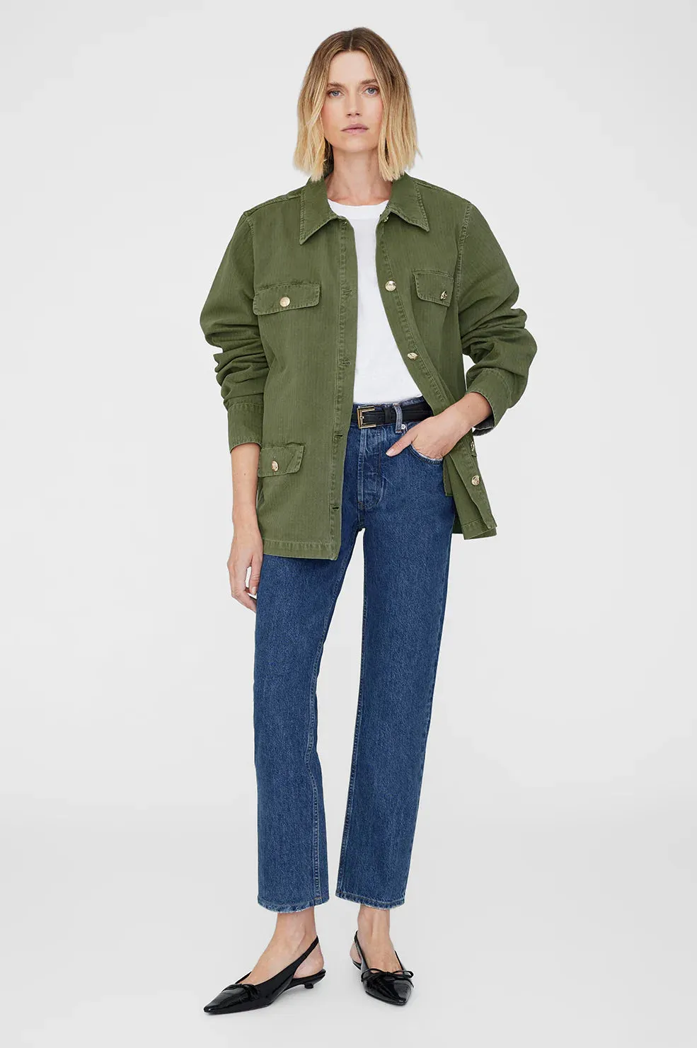 Anine Bing Corey Jacket in Army Green