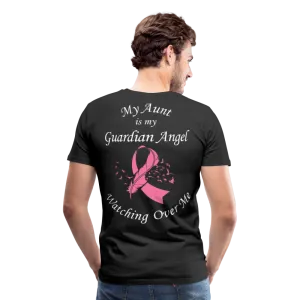 Aunt Guardian Angel Breast Cancer Men's Premium T-Shirt