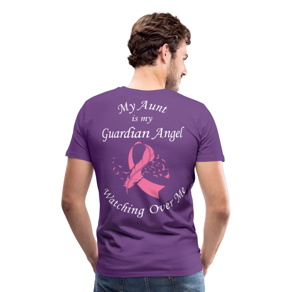 Aunt Guardian Angel Breast Cancer Men's Premium T-Shirt