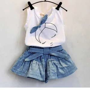 baby girl clothing sets T-shirt skirts Cotton print short sleeve girls clothes sport suits