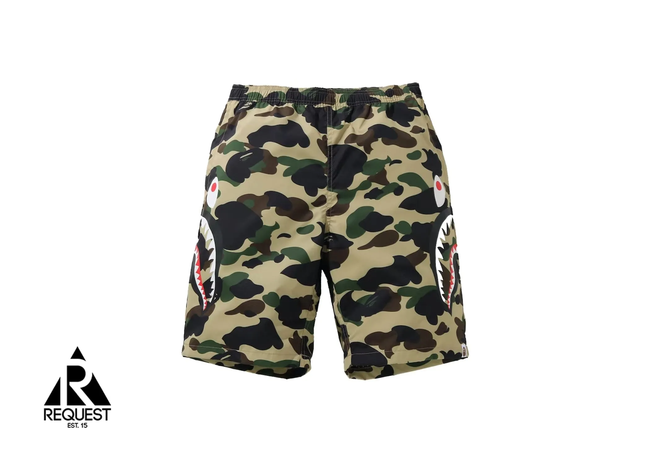 BAPE Camo Side Shark Beach Shorts "Tan"