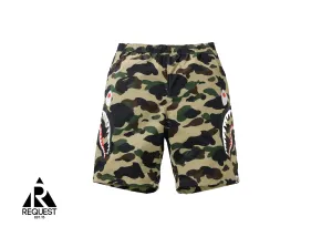 BAPE Camo Side Shark Beach Shorts "Tan"