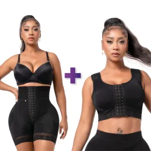 BBL Short | Stage 3 Post-Op Tummy Control High Waisted   Post-Breast Augmentation & Mastectomy | Stage 1 Compression Bra | Front Closure for Easy Wear