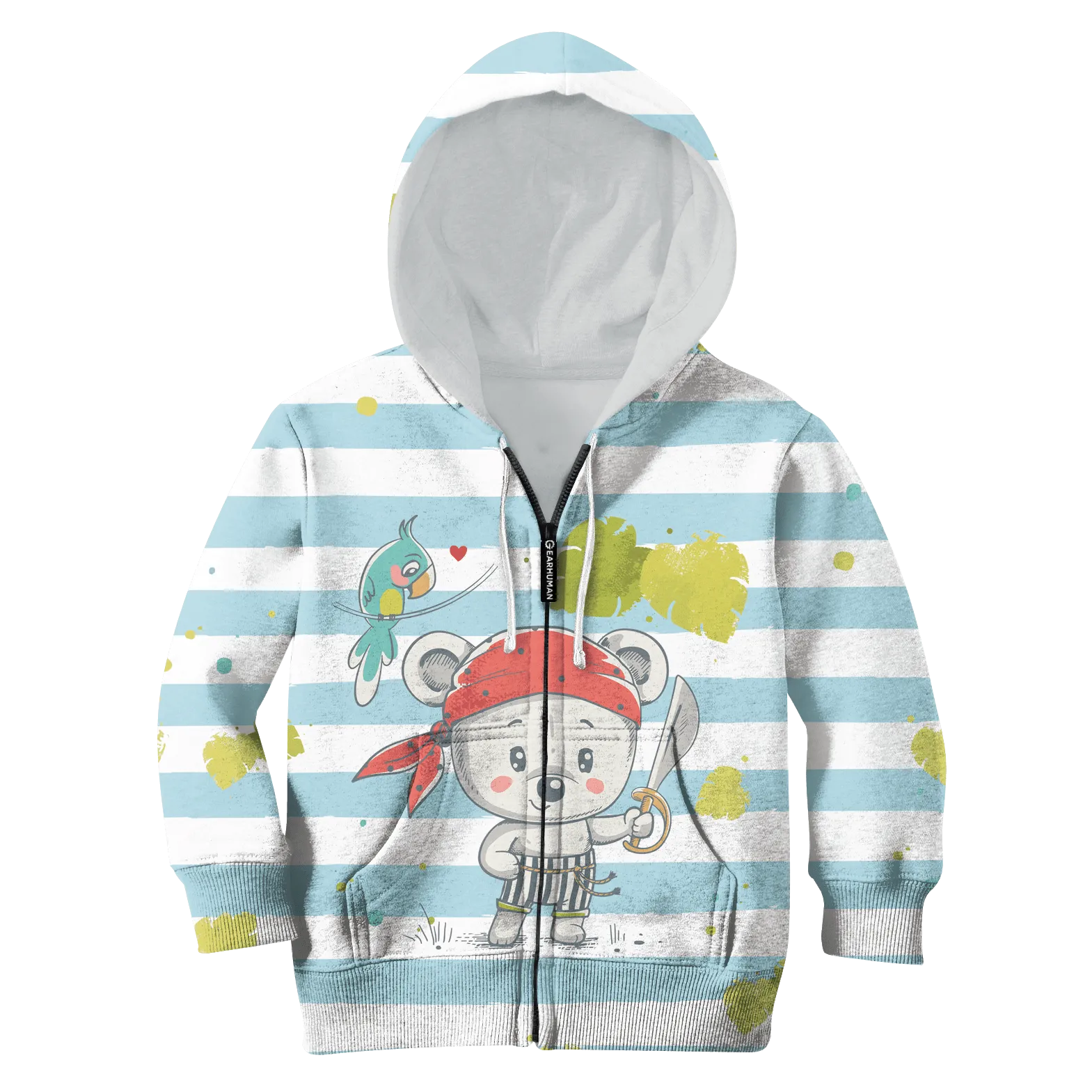 BEAR PIRATE Kid Custom Cosplay Kid Hoodies Apparel