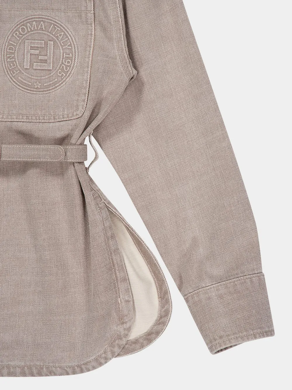Beige Cotton Denim Go-To Jacket
