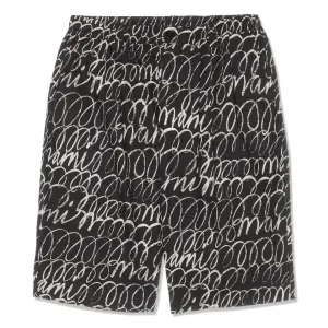 Bermuda Scribble Shorts in Black
