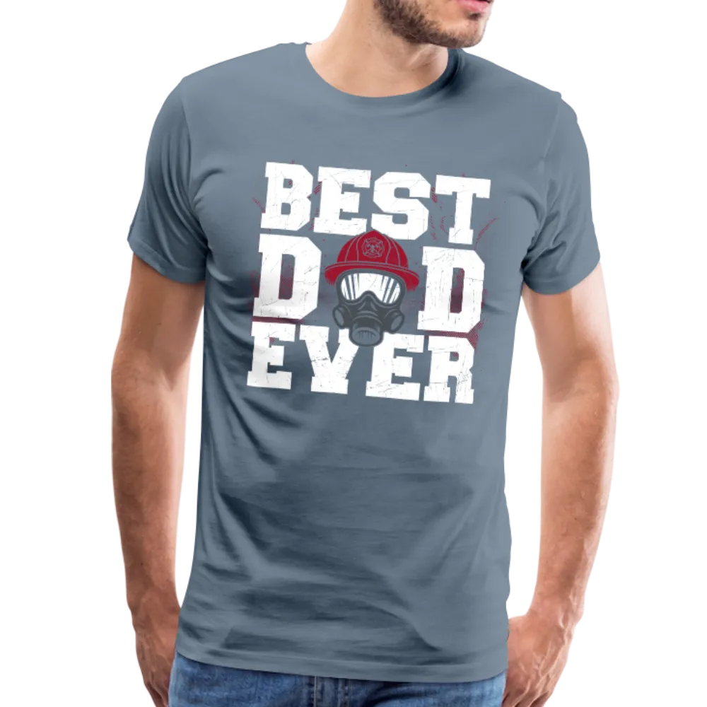 Best Dad Ever Firefighter Men's Premium T-Shirt (CK1849)