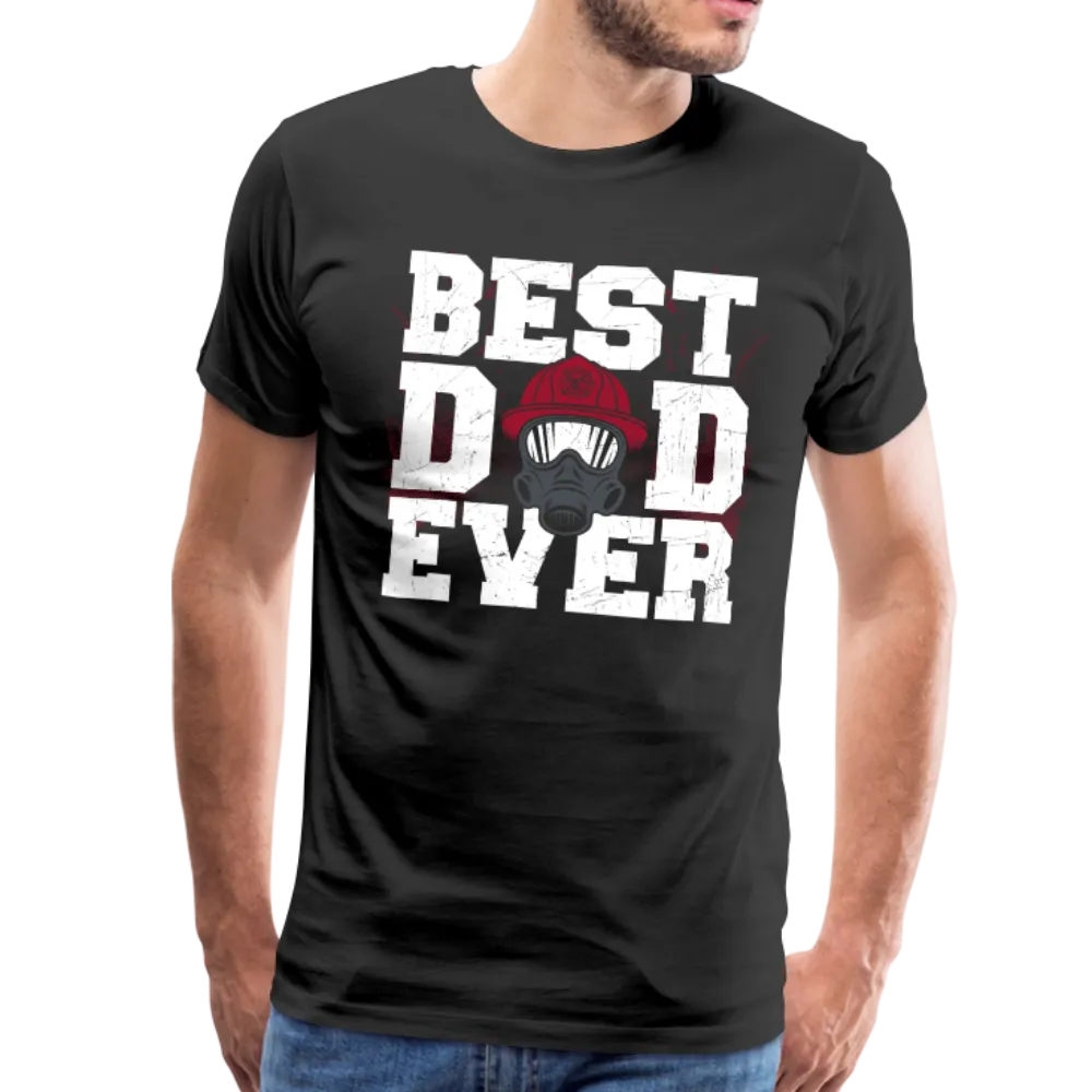 Best Dad Ever Firefighter Men's Premium T-Shirt (CK1849)