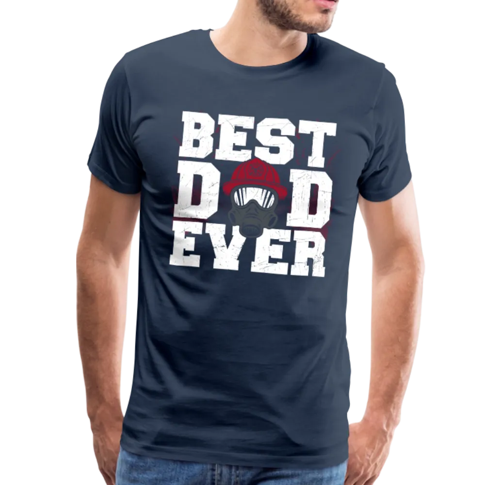 Best Dad Ever Firefighter Men's Premium T-Shirt (CK1849)